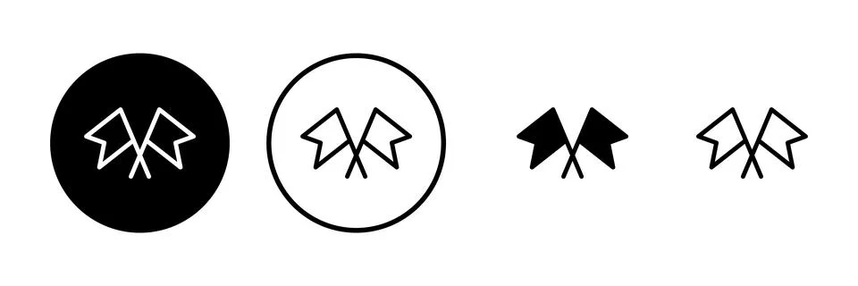 Flag icon vector illustration. Gps location pin map. Location marker symbol. Stock Illustration