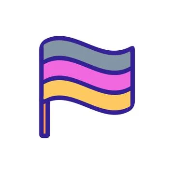 Flag icon vector. Isolated contour symbol illustration 库存插图