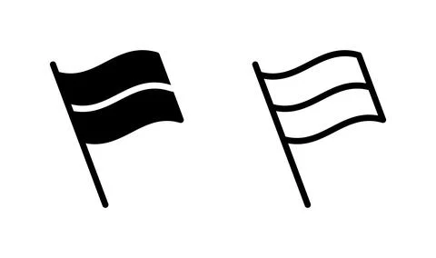 Flag icon vector. simple flag icon. Marker, Location Pin, Goal Achievement .. Stock Illustration