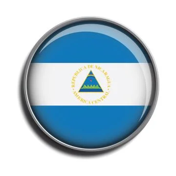 Flag icon web button nicaragua Illustrazione stock
