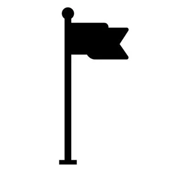 Flag icon on white background. flag symbol. waving flag sign. Illustrazione stock