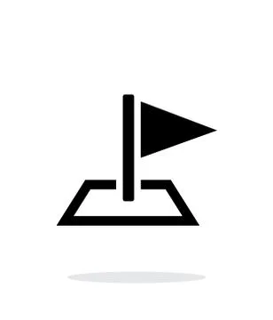 Flag icon on white background. Stock-Illustration