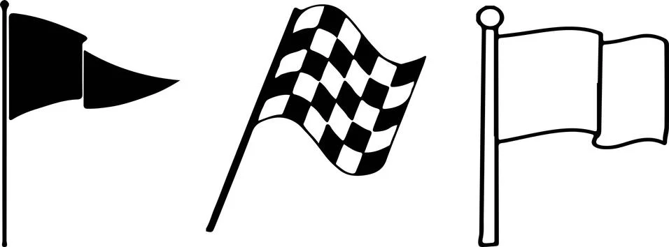Flag icon on white background Stock Illustration