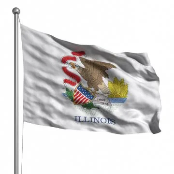 Flag of illinois Illustrazione stock