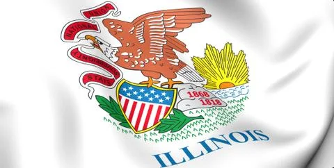 Flag of illinois Stock Illustration