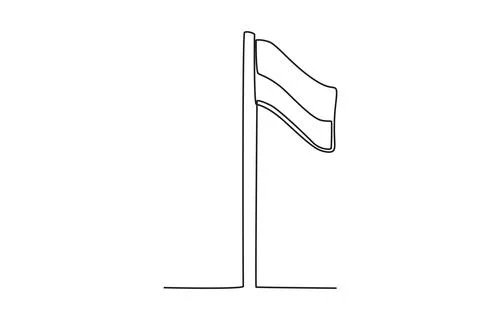 A flag on Independence Day Stock Illustration