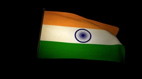 Flag India 01 Stock Footage 31283224