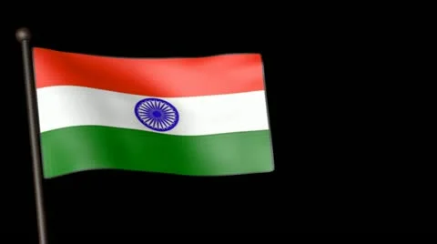 Flag India 23.976fps Stock Footage 21315606