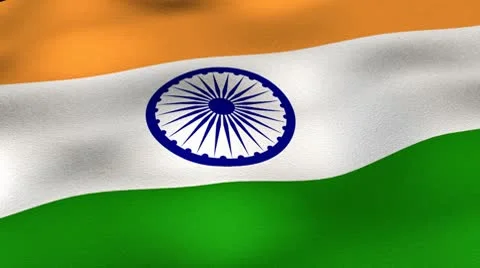 Flag-India-25fps-angle Vídeo Stock 8841476