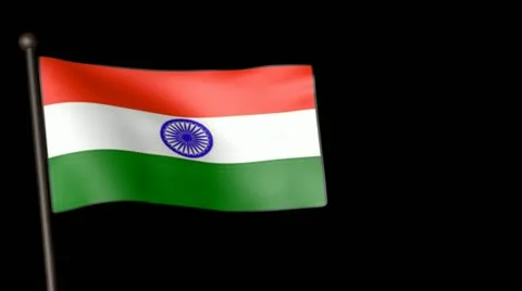 Flag India 25fps Stock Footage 12652549