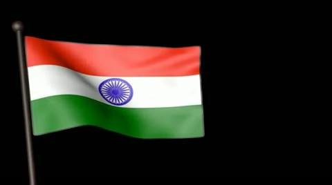 Flag India 29.976fps Stock Footage 21432697