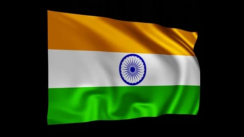 The flag of India animation Stock Footage 147257798