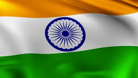 The flag of India animation, Stock Footage 147495460