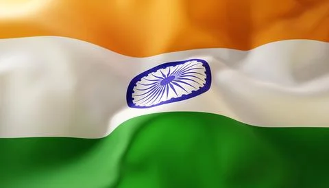 Flag of India. Close Up Stock Illustration