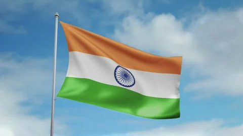 Flag of India 스톡 동영상 435522