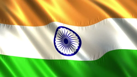 Flag of India Stock Footage 2559070