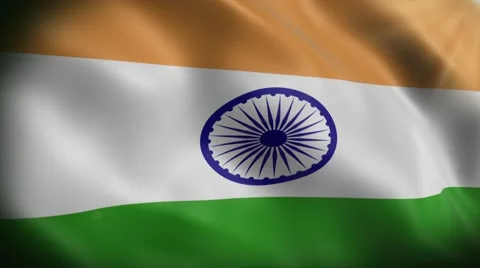 Flag of India Stock Footage 48317085