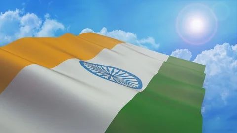 Flag of india Stock Footage 79519119