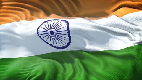 Flag of India Stock Footage 97762654