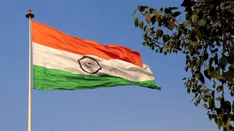 Flag of India Stock Footage 111853953