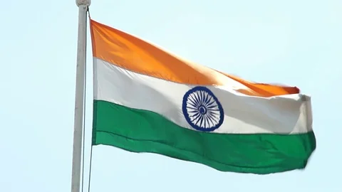 Flag of India Stock Footage 113997528