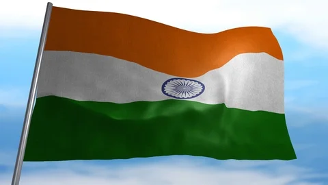 Flag of India Stock Footage 118568614