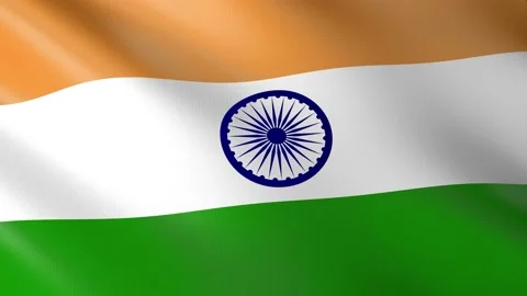 Flag of India Stock Footage 150484127