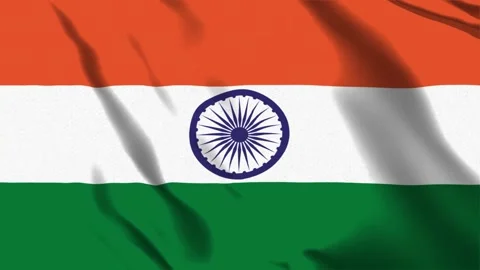 Flag of India Stock Footage 242804007