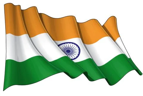 Flag of India Stock Illustration