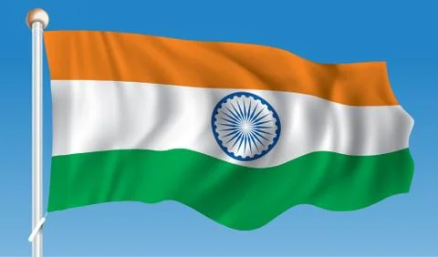 Flag of India Stock Illustration