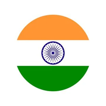Flag of India isolated on white background. Flag of India. Vector. Stock Illustration