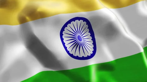 Flag of India loop Stock Footage 47073434