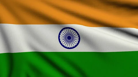 Flag of India looping Stock Footage 29662351