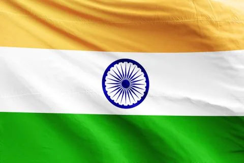 Flag of India on the mast Stock Photos