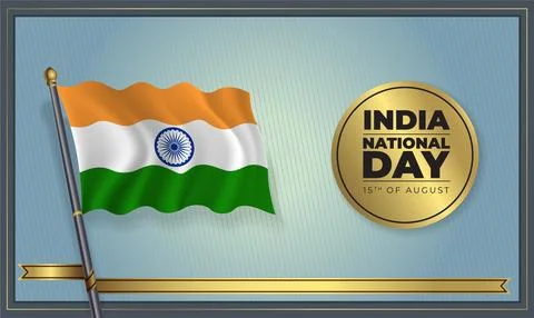 Flag India National Day Stock Illustration