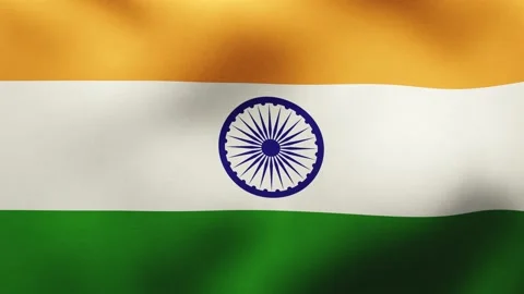 Flag of India or Indian flag Stock Footage 160565393