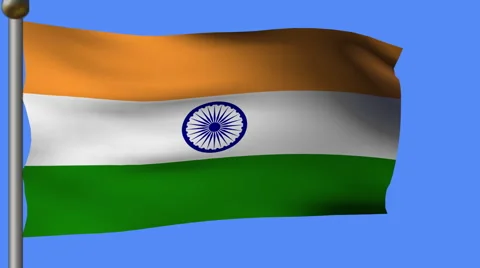 Flag of india on pole Video stock 949049