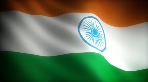 Flag of India (seamless) Stock Footage 11064956