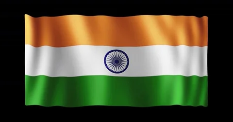 Flag of India, seamless loop animation 動画素材 83991130