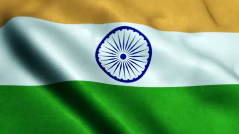 Flag of India - Seamless Looping Video stock 221452871