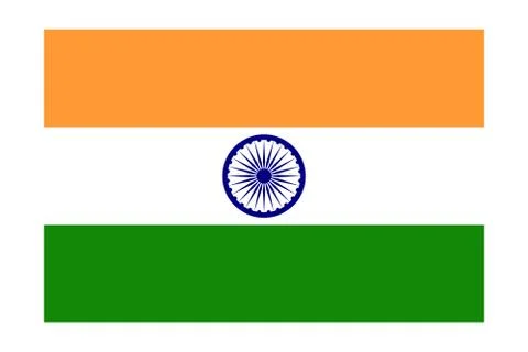 Flag of India. Simple vector illustration of the flag of India Stock Illustration