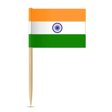 Flag of India toothpick Stock Illustration