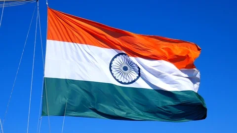 Flag of India waving 4k Stock Footage 95980547