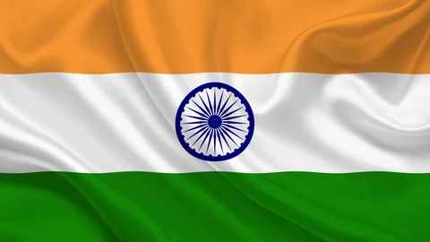 Flag of India waving animation Video stock 121928409
