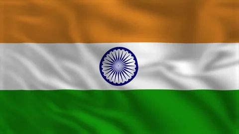 Flag of India - Waving Flag Animation 库存影片 139001029