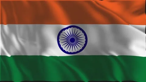 Flag of India waving slowly Stock Footage 337722595