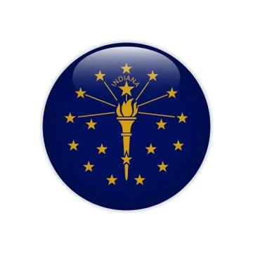 Flag Indiana button Stock-Illustration