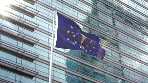 Flag of Indiana Stock Footage 343557232