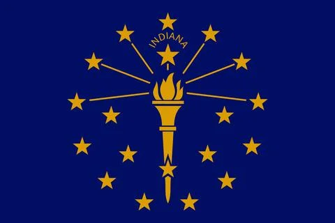 Flag of Indiana Stock Illustration