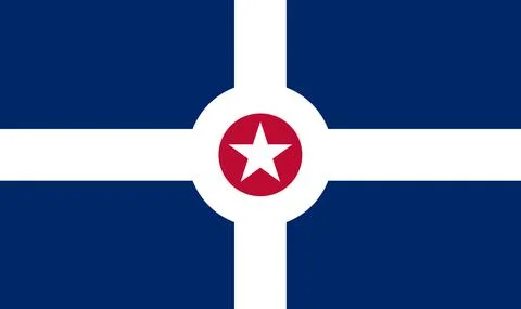Flag Of Indianapolis City Indiana Stock Illustration